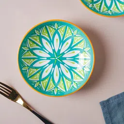 nestasia Ceramic Serving Bowl in Floral Prints, Perfect Appetizer Plates, Microwave and Dishwasher Safe image 4