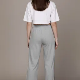 lothric Women Striped Grey Track Pants image 2