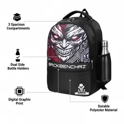 zerus Medium 30 L Laptop Backpack Trendy Tech Print Backpack Combo for Boys with Sling Bag School College image 4