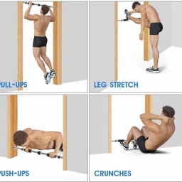 nv collection Kids Gym Bar Height Increase Pull-up/Chin-up Bar & Multipurpose Hanging Bar Push-up Bar image 4