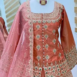 tilki Embroidered Stitched Lehenga & Crop Top image 4