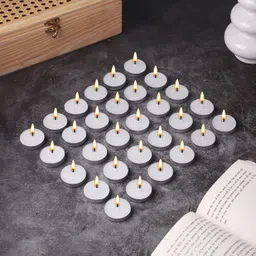tonkwalas Long Burning White Tealight Candles Candle image 2
