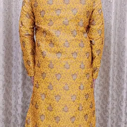 larwa Men Jacquard Kurta Churidar Set image 2