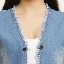 style beurua Solid Women Waistcoat image 5