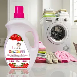 bunniez Baby Laundry Detergent for Baby Clothes Kills Bacteria Free From Harsh Chemicals Rose Liquid Detergent image 5