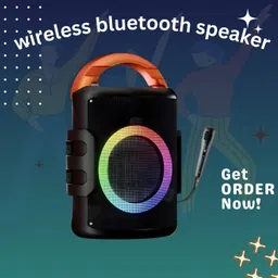 GUGGU Party Speaker with Wireless Bluetooth Speakers RGB Light Mic & Aux in/USB/TFA449 16 W Bluetooth Soundbar-image-62