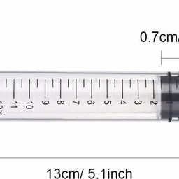 vayinato Hand Feeding Syringe with Curve Tip for Baby Birds, Cat, Dog(12 ml) Pack of 2 Aquarium Tool image 3
