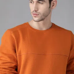 roadster Men Full Sleeve Solid Sweatshirt image 2
