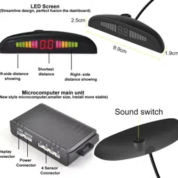 peeps store Car Premium 4 White Reverse Parking Sensor-AP25N136 Car Premium 4 White Reverse Parking Sensor-AP25N136 Parking Sensor image 4