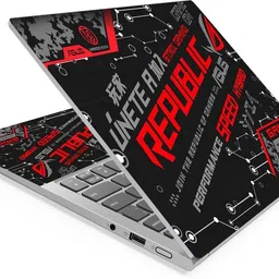 Anweshas Hybrid Gamer Full Panel Laptop Skins Upto 15.6 inch - No Residue, Bubble Free - Removable HD Quality Printed Vinyl/Sticker/Cover Self Adhesive Vinyl Laptop Decal 15.6-picture-33