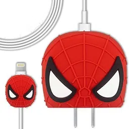 AUDICE Iphone Charger Cover For 18W/20W | Cute 3D Cartoon Character Spider Man Cable Protector-image-38