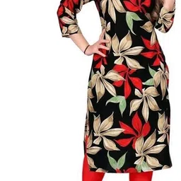miroselly creation Pack of 4 Women Geometric Print, Printed Viscose Rayon Straight Kurta image 5