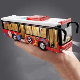 deuson ecom Toy Bus Long Bus Toy For Kid London Bus Light Sound Music Openable Door image 5