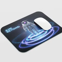 PrintFlow Studio Aim Beyond Astronaut Mouse Pad | HD Space Print, Anti-Slip Rubber Base Non Slip Base Mousepad image 3