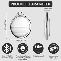 zeitel Anti lost Tag for Find My App Key Finder Bluetooth Tracker Locator for iOS Location Smart Tracker image 4