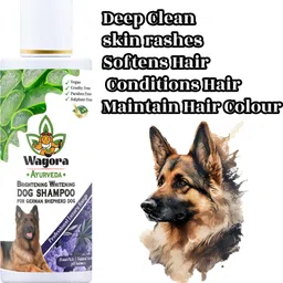 wagora ayurveda Brightening Whitening German Shepherd Dog Shampoo Whitening and Color Enhancing, Conditioning Aloe Vera, Rosemary & Lavender, Natural Fragrance Dog Shampoo image 2