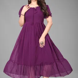 maruti nandan impex Women Fit and Flare Multicolor Below Knee Dress-picture-18