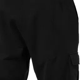 jugular Men Solid Black Track Pants image 4