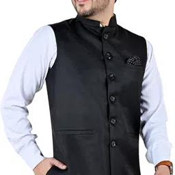 kottonknot Solid Men Waistcoat image 3