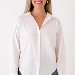 kashian Women Regular Fit Solid Spread Collar Casual Shirt-picture-30
