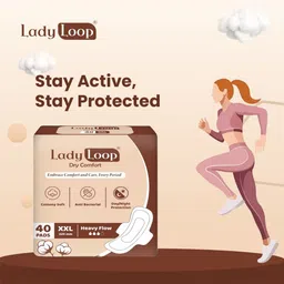 lady loop XXL Sanitary Pads For Women, 320mm, Heavy Flow, 40 Pads Sanitary Pad image 4