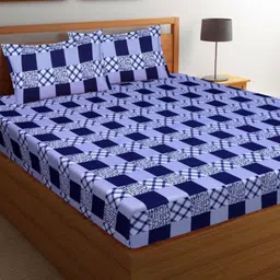 zenkart Cotton Double Flat 160 TC 3D Printed Bedsheet image 3