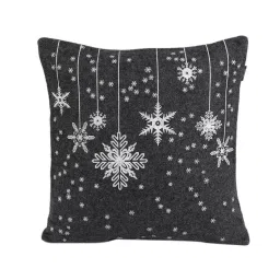 Grey Traditional Wool 16 x 16 Inches Cushion Cover by Ambbi Collections image 2