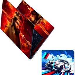 Flipkart SmartBuy Combo of Full Body Laptop Skin and Mouse Pad - Allu Arjun PU03 No Residue Removable Self Adhesive Vinyl Reusable Laptop Skin Compatible for 15.6 inch-picture-42