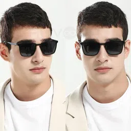 huvora Polarized, UV Protection Wayfarer, Retro Square, Sports Sunglasses (43) image 4