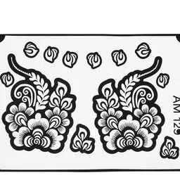 natureway Mehndi Stencil Set for Hands Temporary Tattoo Kit-picture-12