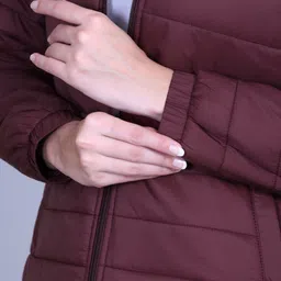 rare times Women Solid Puffer Jacket image 4