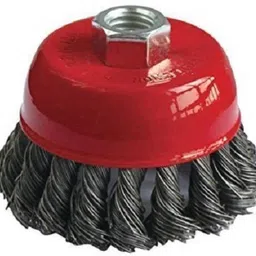 inditrust Twisted Cup Brush For Removing Rust,Paint,As Well As For Polishing - Red & Black Wheel Brush-picture-25