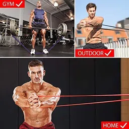 adonyx Stretch Resistance Band Sports Expander Elastic Pull Up With Door Anchor Fitness Accessory Kit Kit image 4