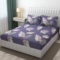 real dream Cotton Queen Fitted (Elastic) 200 TC Abstract Bedsheet-picture-11