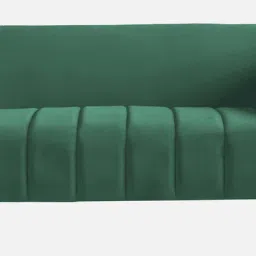 casacraft from pepperfry Hairo Velvet 2 Seater Sofa In Forest Green Colour image 5