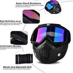 jdssales Motorcycle Goggles maskFace Shaping Mask image 2