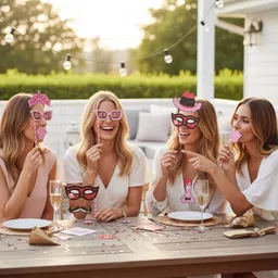 partybuds Pink PAPER MASK PARTY PROPS image 2