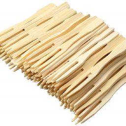 jamboree Wooden Fruit Fork 8 cm (3.1 inches) Mini Cocktail Pick (Pack of 500) Disposable Bamboo Fruit Fork-picture-11