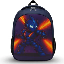 mous Angry Robot Navy Blue Color School Bag for Boys Kids Stylish Waterproof School Bag-picture-15