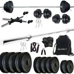 starx 8 kg 8Kg PVC weight with 5ft Straight Rod and Accessories Home Gym Combo-picture-26