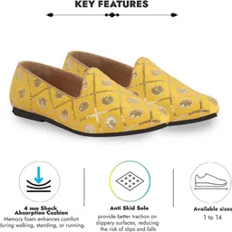 fausto Traditional Sequin Ethnic Juttis for Wedding|9 Colors|1-14UK Small Plus Sizes Mojaris For Men image 4