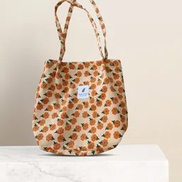 Women Beige, Orange Tote-image-34