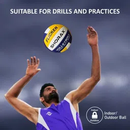 shorya Flicker New PVC Volleyball with pump (volleyball+pump) Size-4 Volleyball - Size: 4 image 3