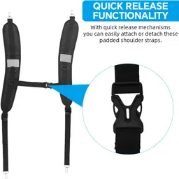 maycreate Camping Backpack Replacement Heavy Duty Padded Shoulder Straps with Chest Buckle Strap image 4