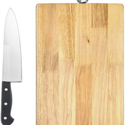 d-players Wooden Kitchen Chopping /Cutting/Slicing Board With Stainless Steel blade Knife ( Pack Of 2 ) Kitchen Tool Set-picture-11