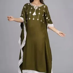 mf hayat Embroidered Rayon Women Kaftan-picture-27