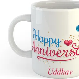 uniarawalas Happy Anniversary Uddhav Name Ceramic Coffee Mug-picture-48