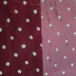 kdpm Unstitched Velvet Multi-purpose Fabric Embellished image 4