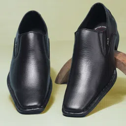 Bata Mens 8516 SANCRISPINO Formal Slipon Black Shoes Derby For Men-picture-28