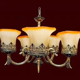 mazaya Antique 5 Light Brass Fitting Chandelier Ceiling Pendant Light Chandelier Ceiling Lamp-picture-18